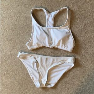 White baiting suit